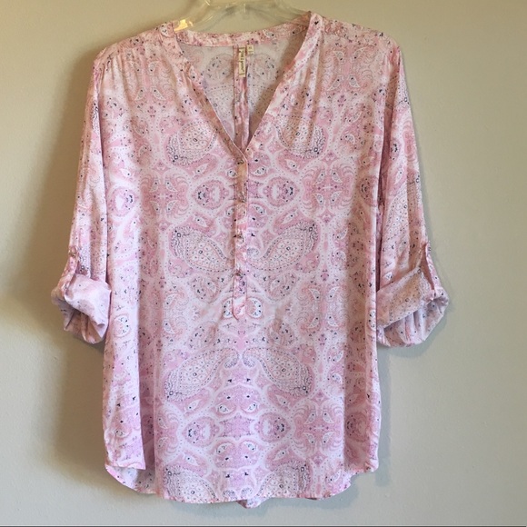 grand & greene Tops - Grand Greene Paisley Floral Top Blouse Size XL